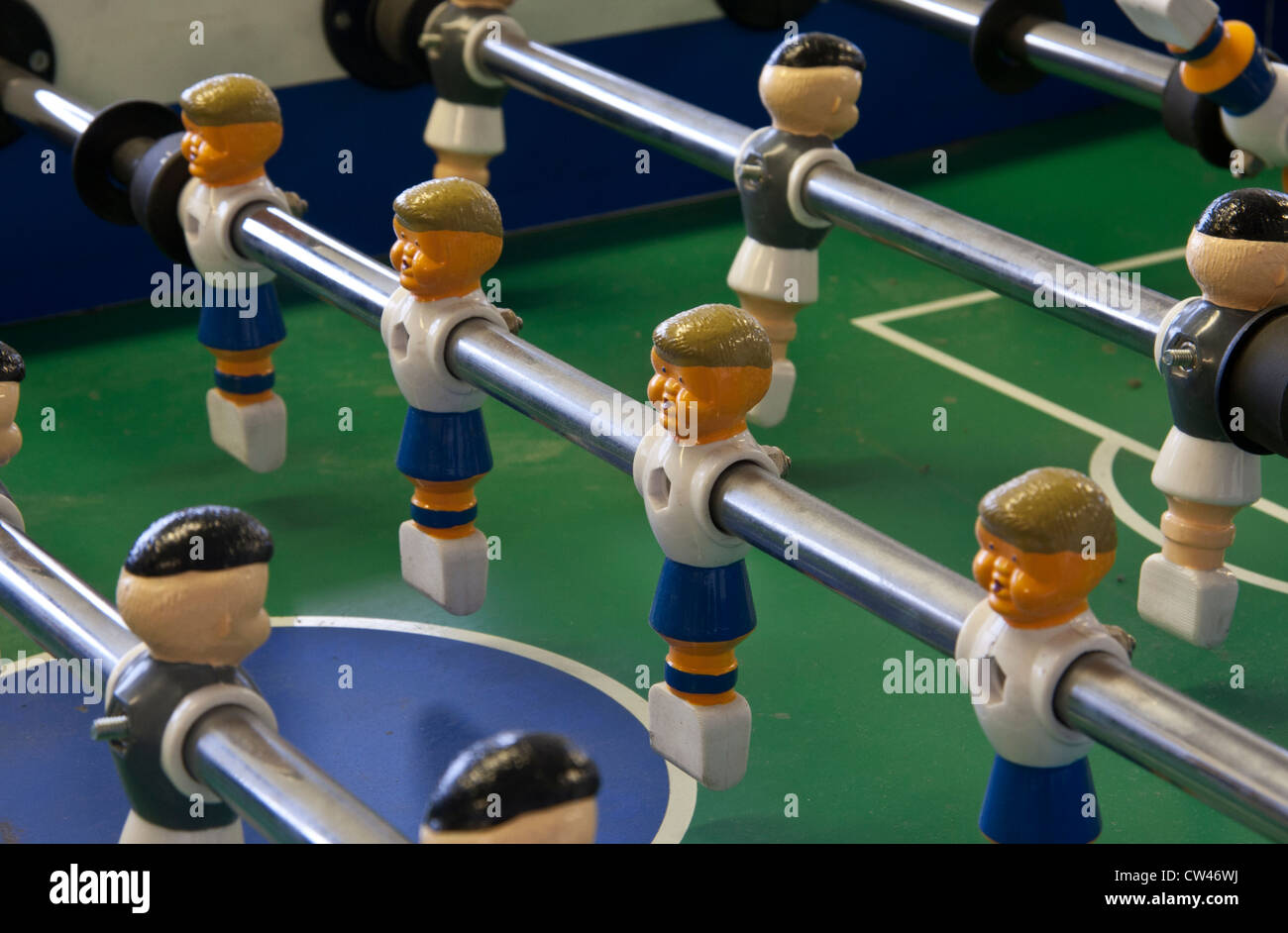 Tischfußball "Fooze Ball" Stockfoto