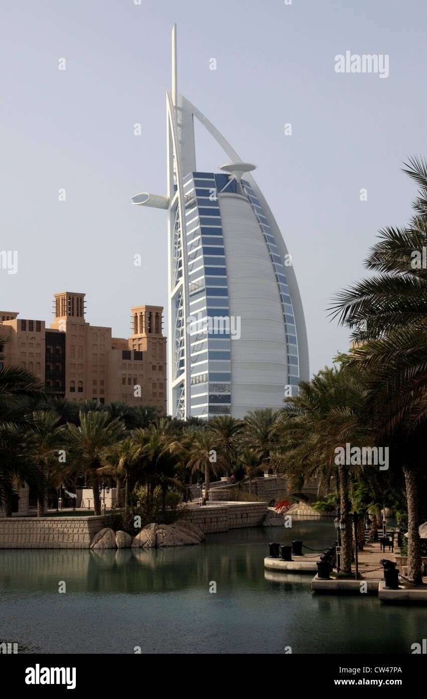 3483 Burj al Arab von Madinat Jumeirah, Dubai, Vereinigte Arabische Emirate. Stockfoto