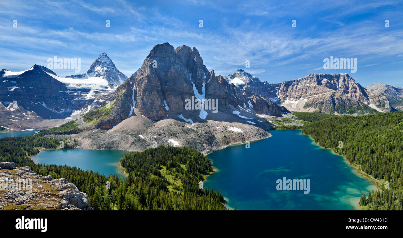 Kanada, Mount Assiniboine Provincial Park, Wedgwood Peak und Cerulean See von Nublet Stockfoto