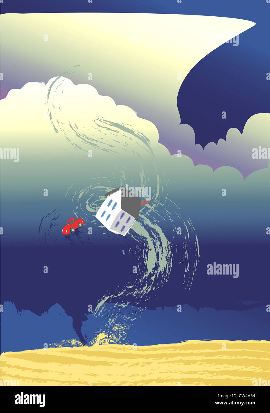 Prairie Tornado, Abbildung Stockfoto