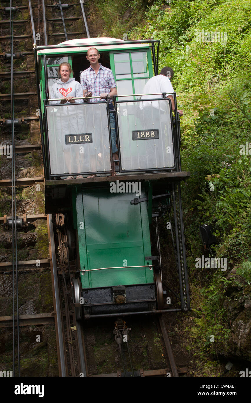 Lynton und Lynmouth Klippe Gleis Stockfoto