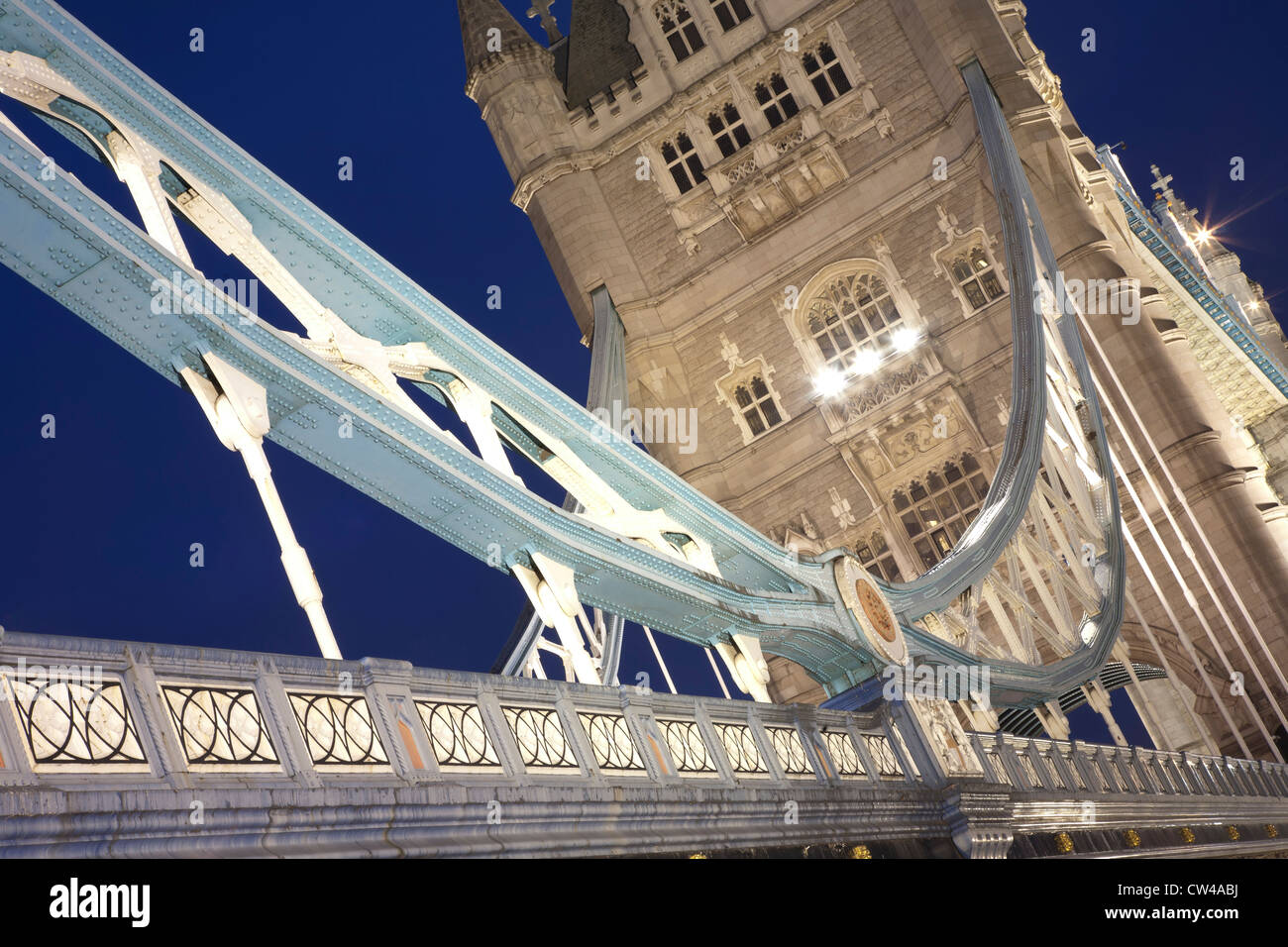 Tower Bridge bei Nacht Stockfoto