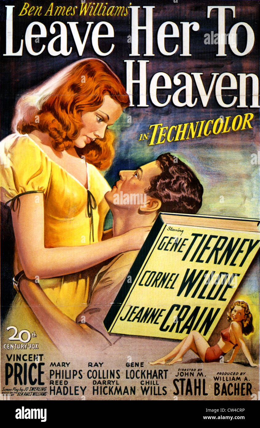 VERLASSEN HER TO HELL Plakat für 1945 TCF film mit Gene Tierney und Cornell Wilde wurde das Studio die größte 40er Jahre Moneymaker Stockfoto