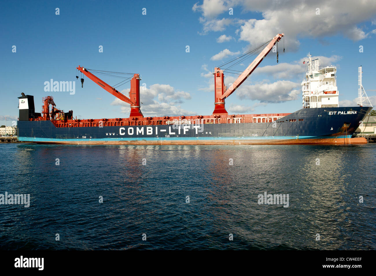 M/V EIT Palmina Mehrzweck Trockenfracht Schiff angedockt am Hafen von Fremantle in West-Australien. Stockfoto