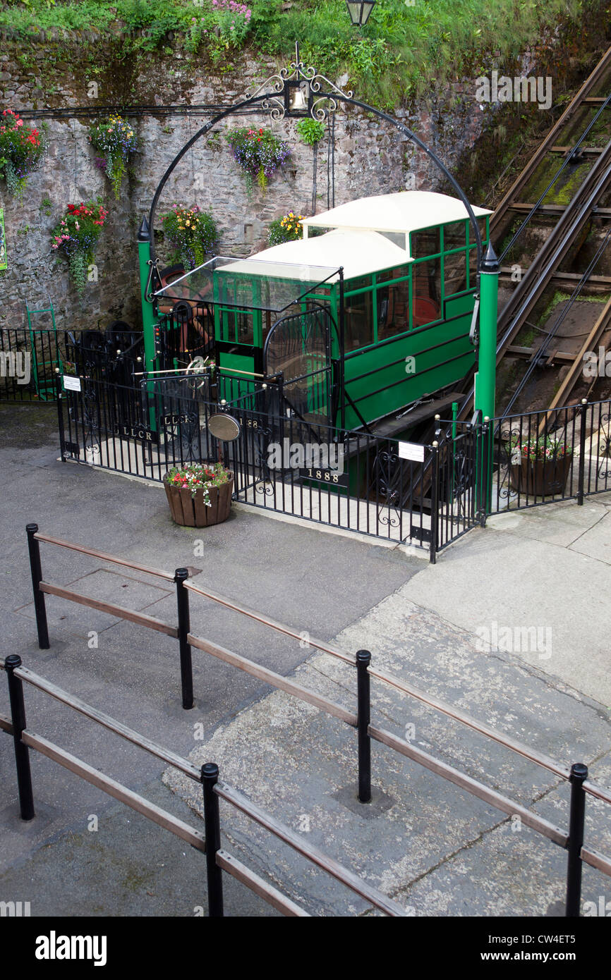 Lynton und Lynmouth Klippe Gleis Stockfoto