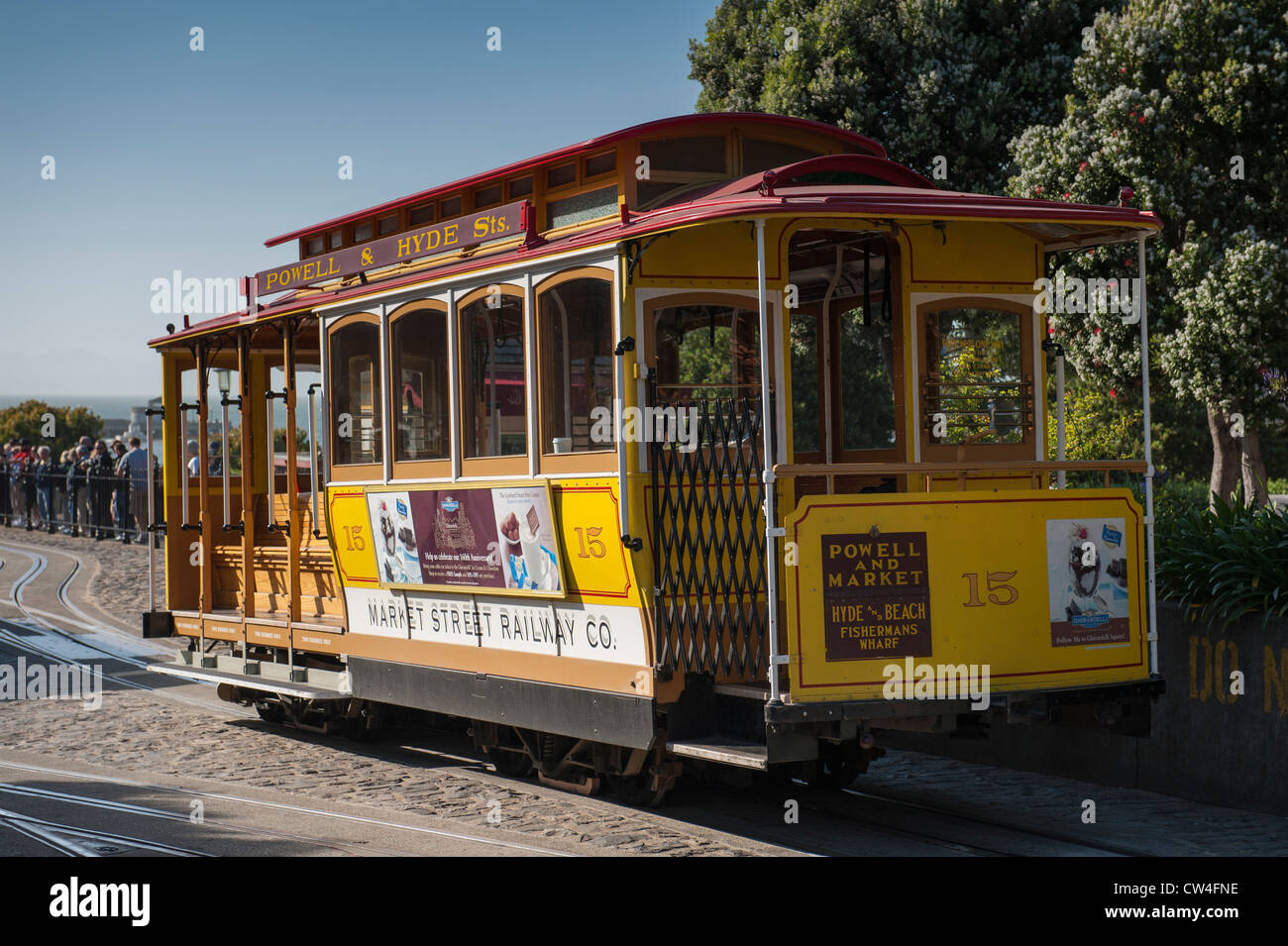 Hyde & Strand Seilbahn am Turntable in der Nähe von San Francisco, San Francisco Stockfoto