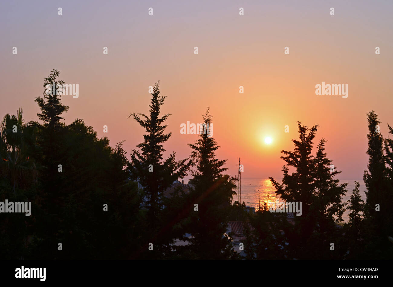 Sonne Costa Del Sol Stockfoto