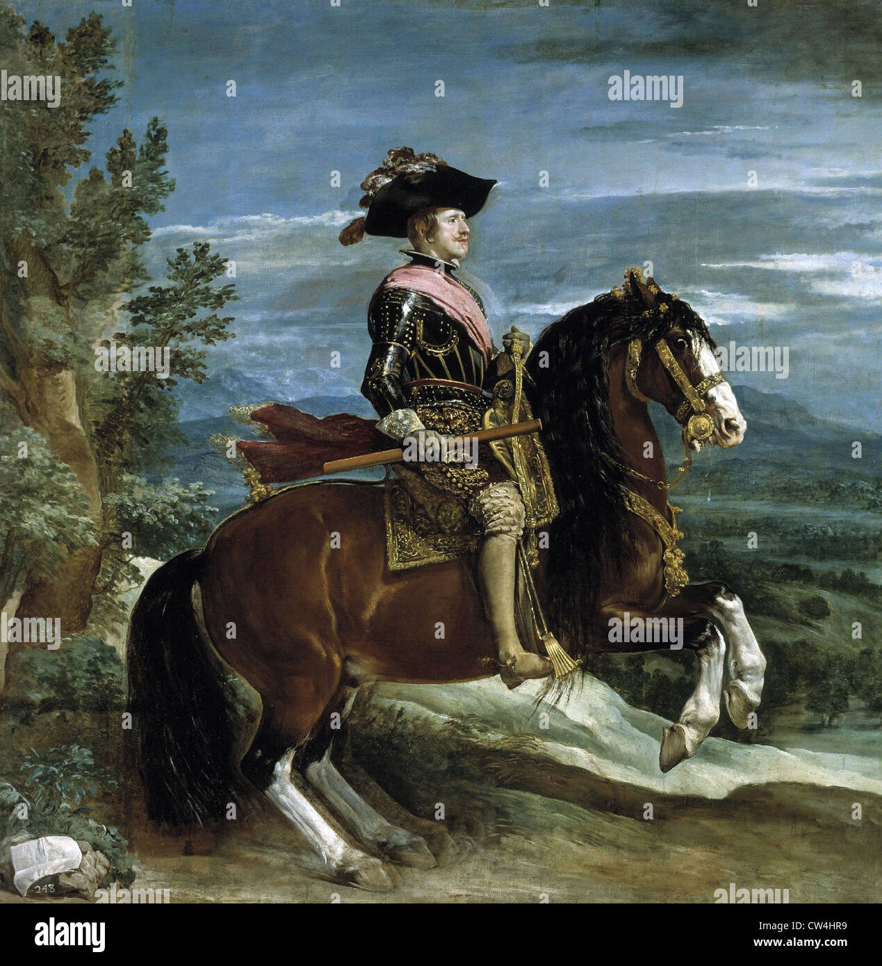 Diego Velazquez Philipp IV. auf dem Pferderücken 1635 Prado-Museum - Madrid Stockfoto
