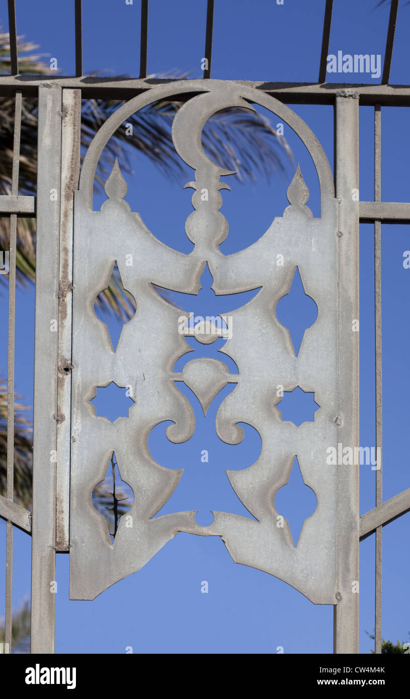 Dekorative Metallarbeiten an Hassan Bek Mosque, Tel Aviv, Israel Stockfoto