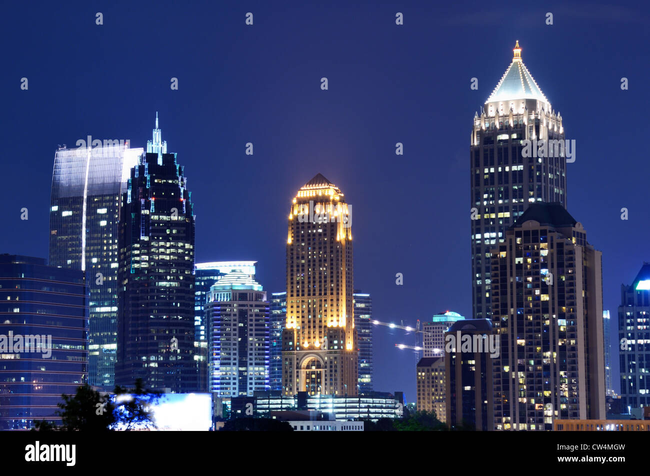 Skyline von Midtown Atlanta, Georgia, USA. Stockfoto
