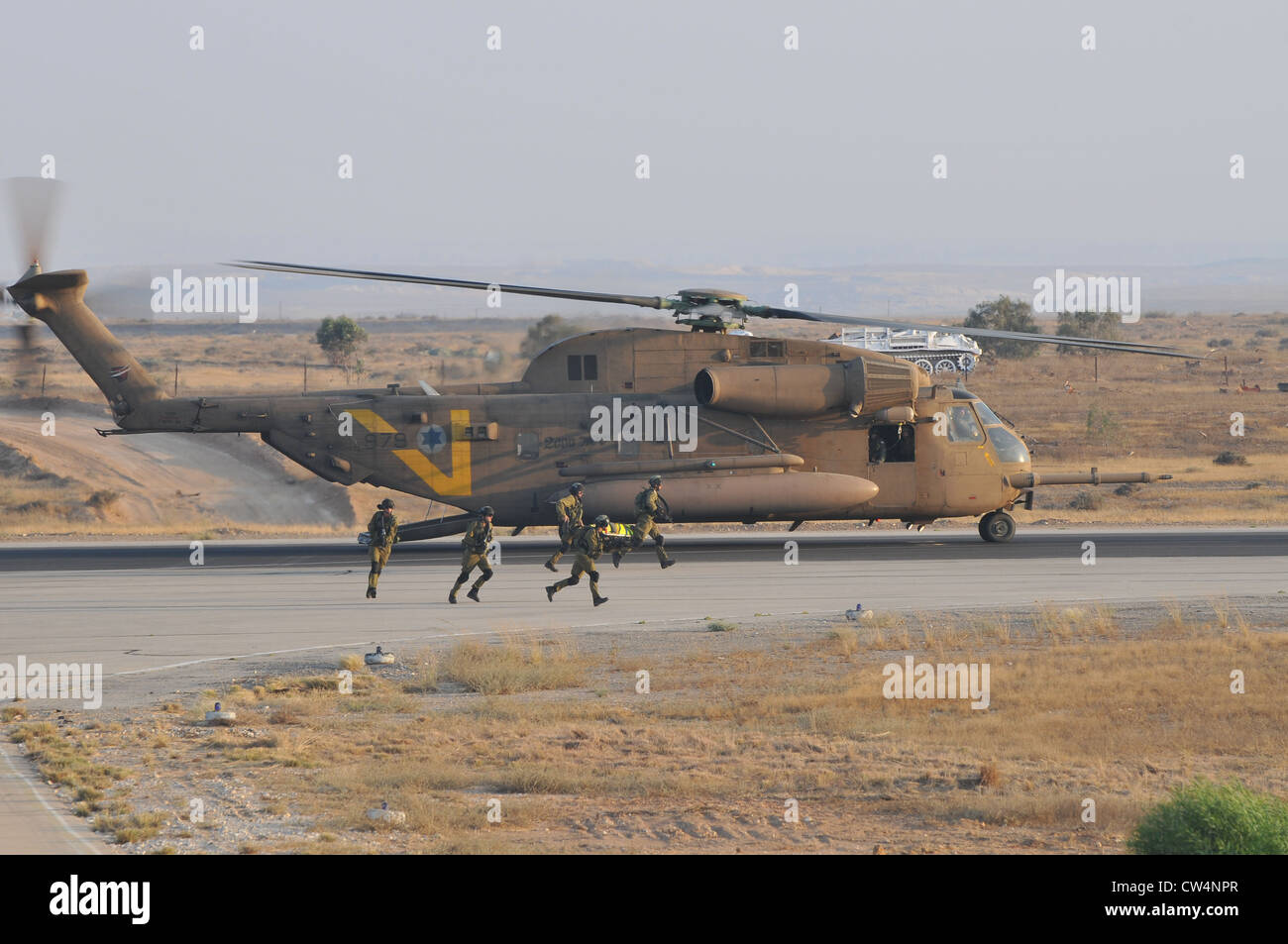 Israelische Luftwaffe Sikorsky CH-53 Hubschrauber im Flug Stockfoto