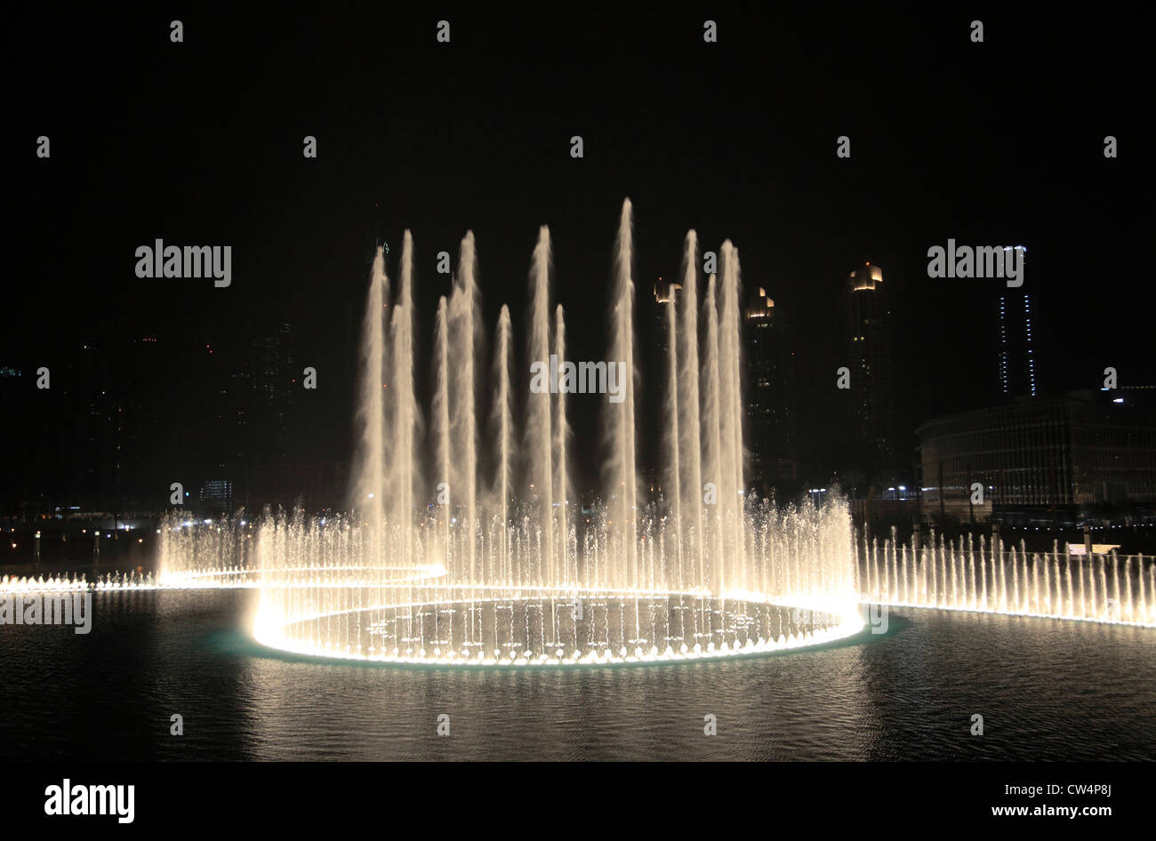 3613. Brunnen am Burj Dubai, Downtown Dubai, Dubai, Vereinigte Arabische Emirate. Stockfoto
