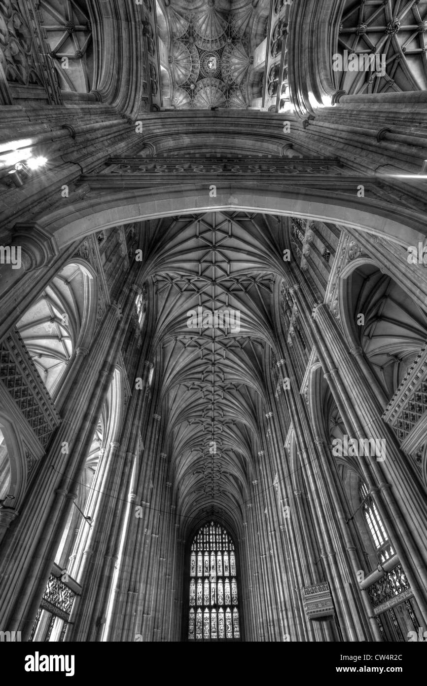 Innenraum der Canterbury Kathedrale, Canterbury, Kent, UK Stockfoto