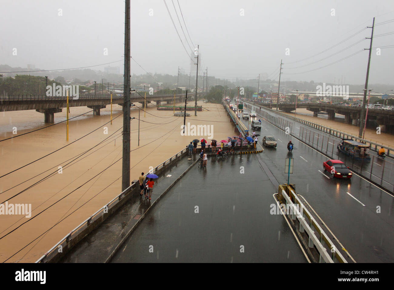 Hochwasser in Manila, Philippinen in 2012 Stockfoto