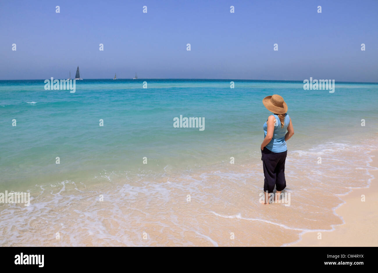 3631. Jumeirah Public Beach, Dubai, Vereinigte Arabische Emirate. Stockfoto