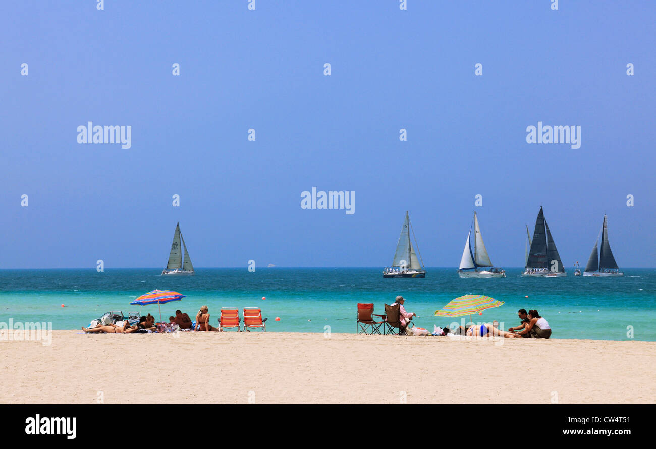 3634. Jumeirah Public Beach, Dubai, Vereinigte Arabische Emirate. Stockfoto