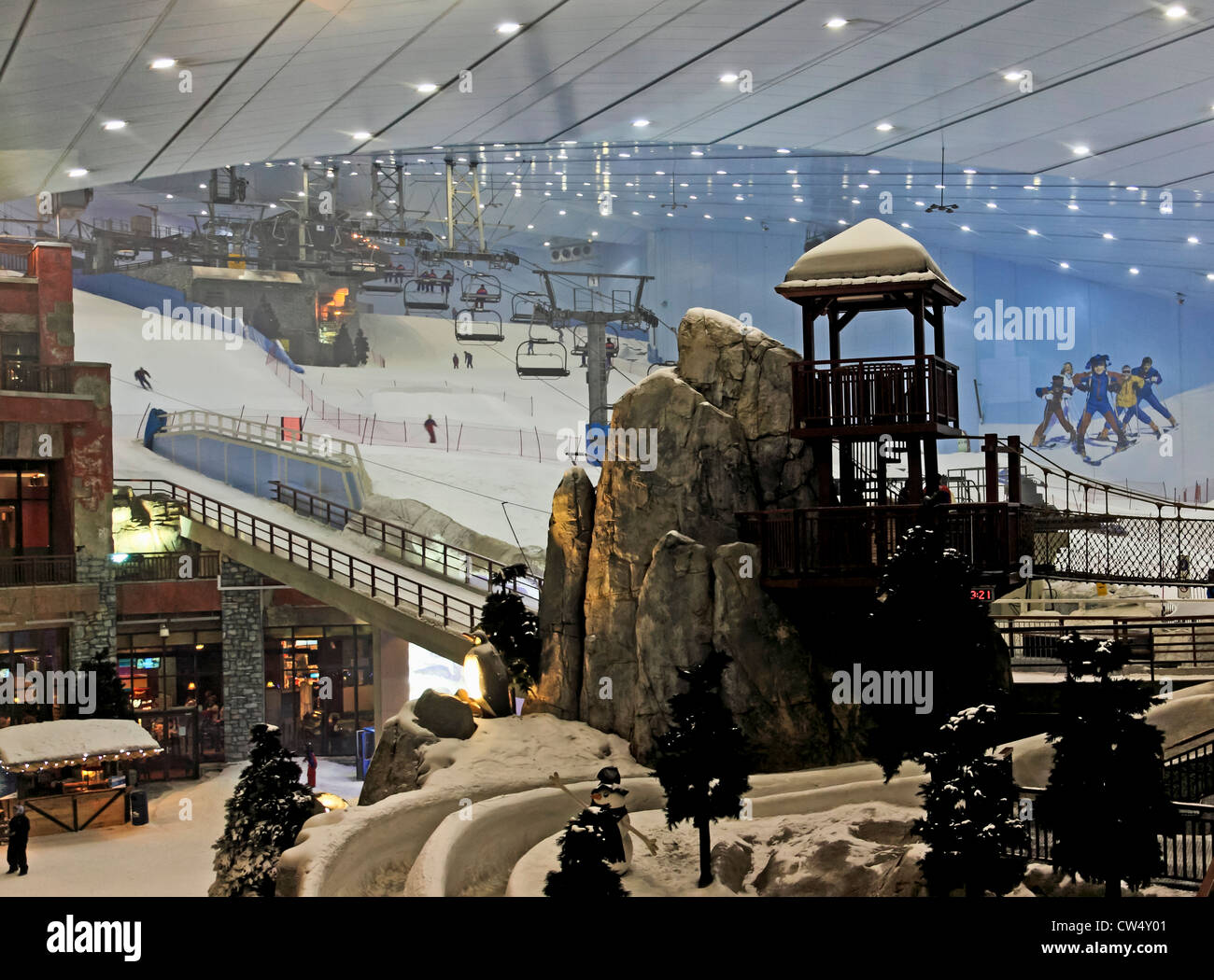 3661. Ski Dubai, die Mall of Emirates, Dubai, Vereinigte Arabische Emirate. Stockfoto