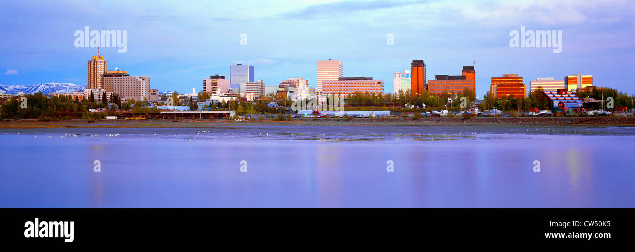Sonnenuntergang, Anchorage, Alaska Stockfoto