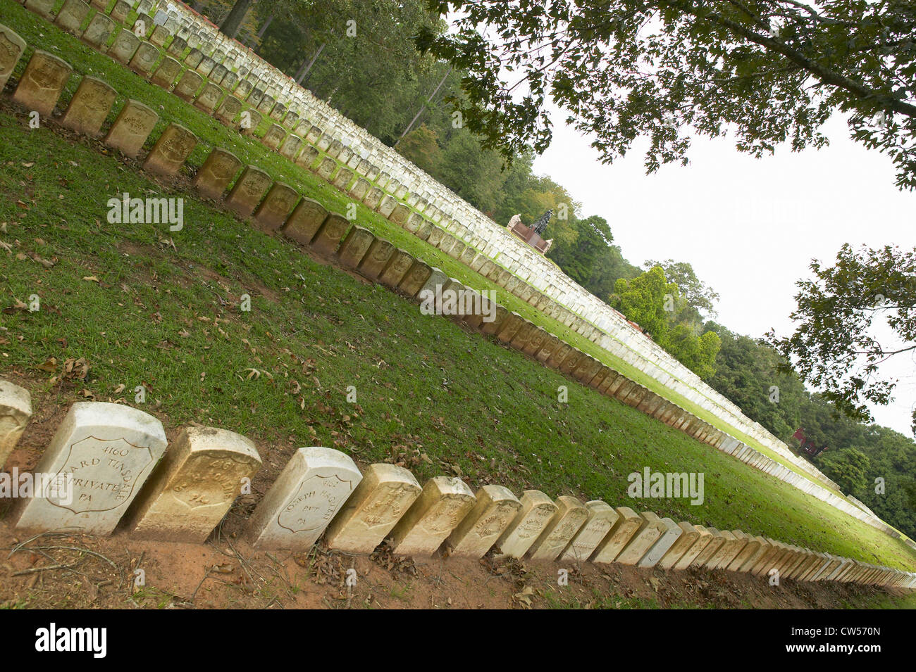 Nationalpark Andersonville oder Camp Sumter National Historic Site in Georgien Website Konföderierten Bürgerkrieg Gefängnis und Friedhof Stockfoto