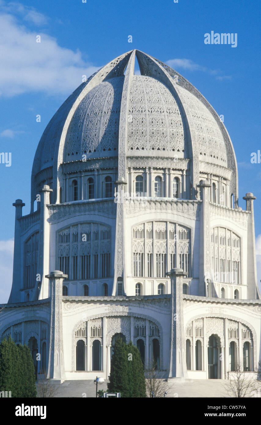 Die Bahai-Haus der Anbetung der östlichen Religionen in Wilmette, Illinois Stockfoto