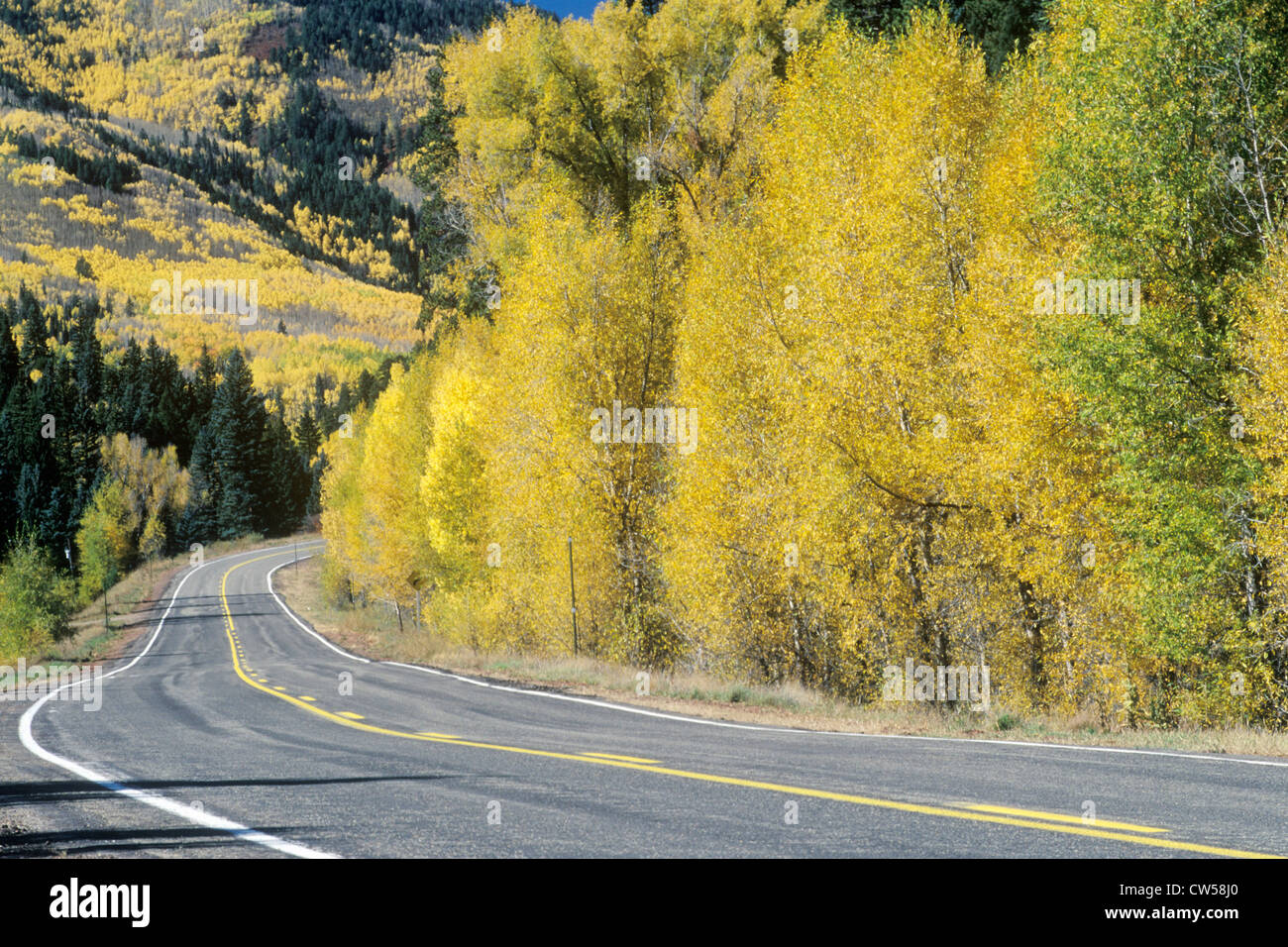 Strecke 145 an einem Herbsttag in Colorado Stockfoto