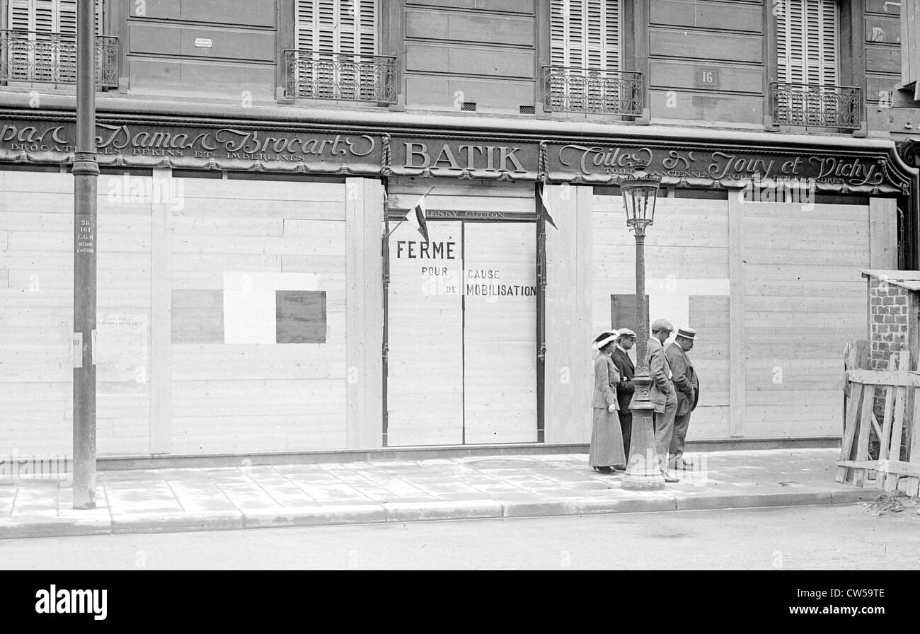 Paris, Closed shops Stockfoto