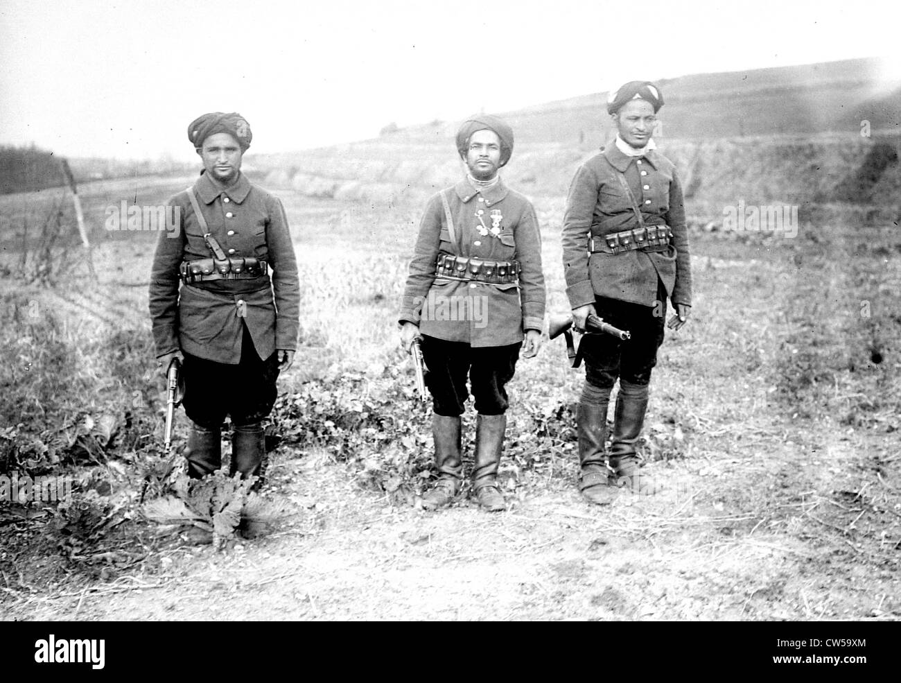 Neue Uniform des marokkanischen Kavalleriekorps in der französischen Armee in Nordafrika Stockfoto