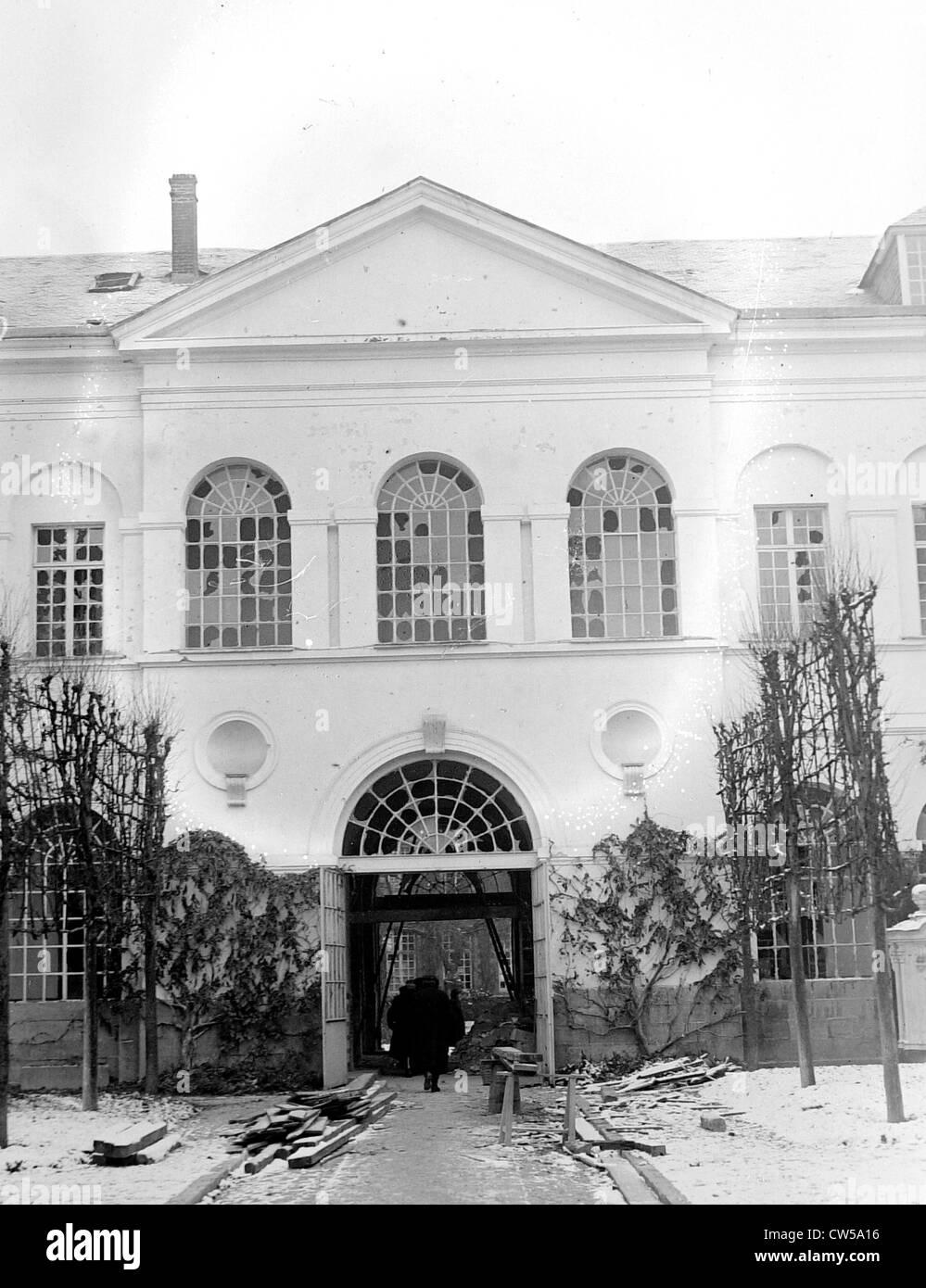 Arras nach der Bombardierung, Krankenhaus St-Jean Stockfoto