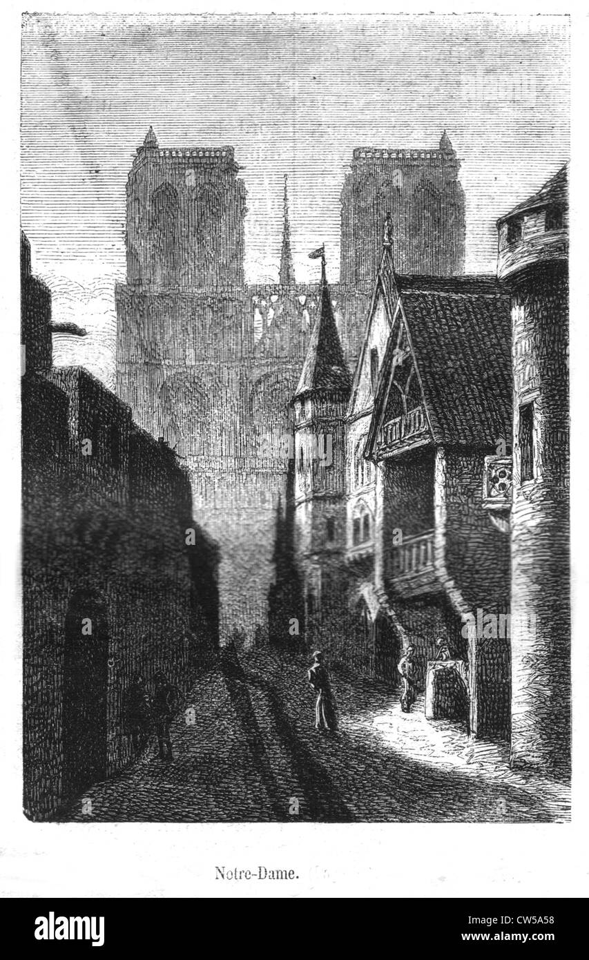 Brion, Darstellung von Notre Dame in "Notre-Dame de Paris" Stockfoto