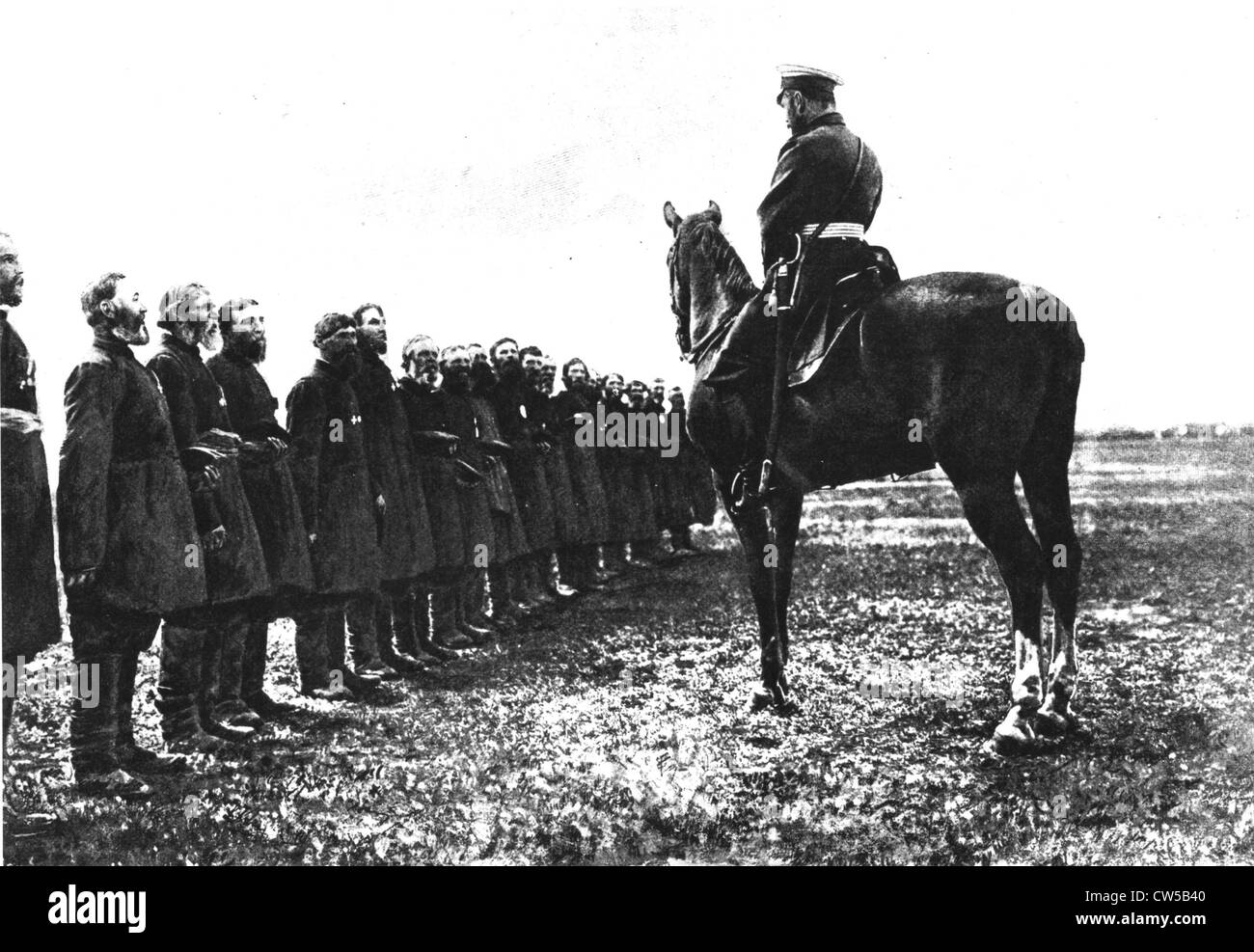 Nikolaus II. und die ältesten von Charkow Stockfoto