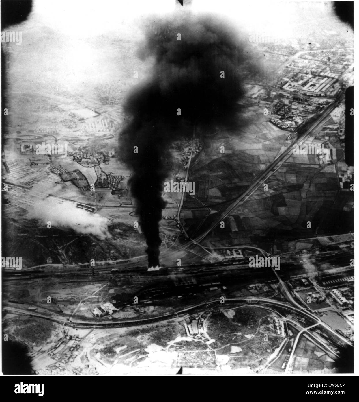 Korea-Krieg, Pyongyang. Bombardierung von den amerikanischen und britischen Streitkräften Stockfoto