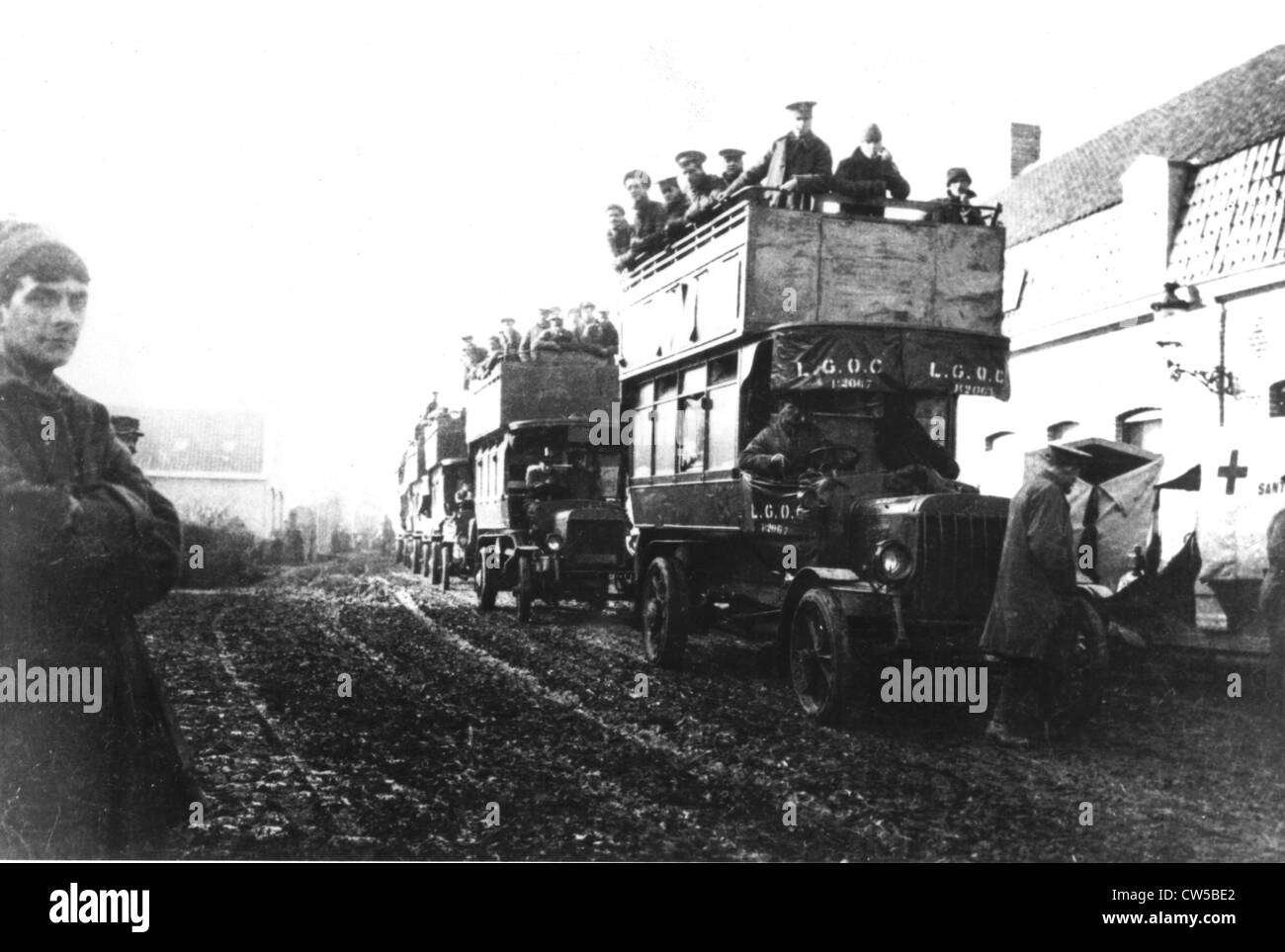 Erste Schlacht von Ypres, zweite Bataillon der Royale Warwickshire Stockfoto