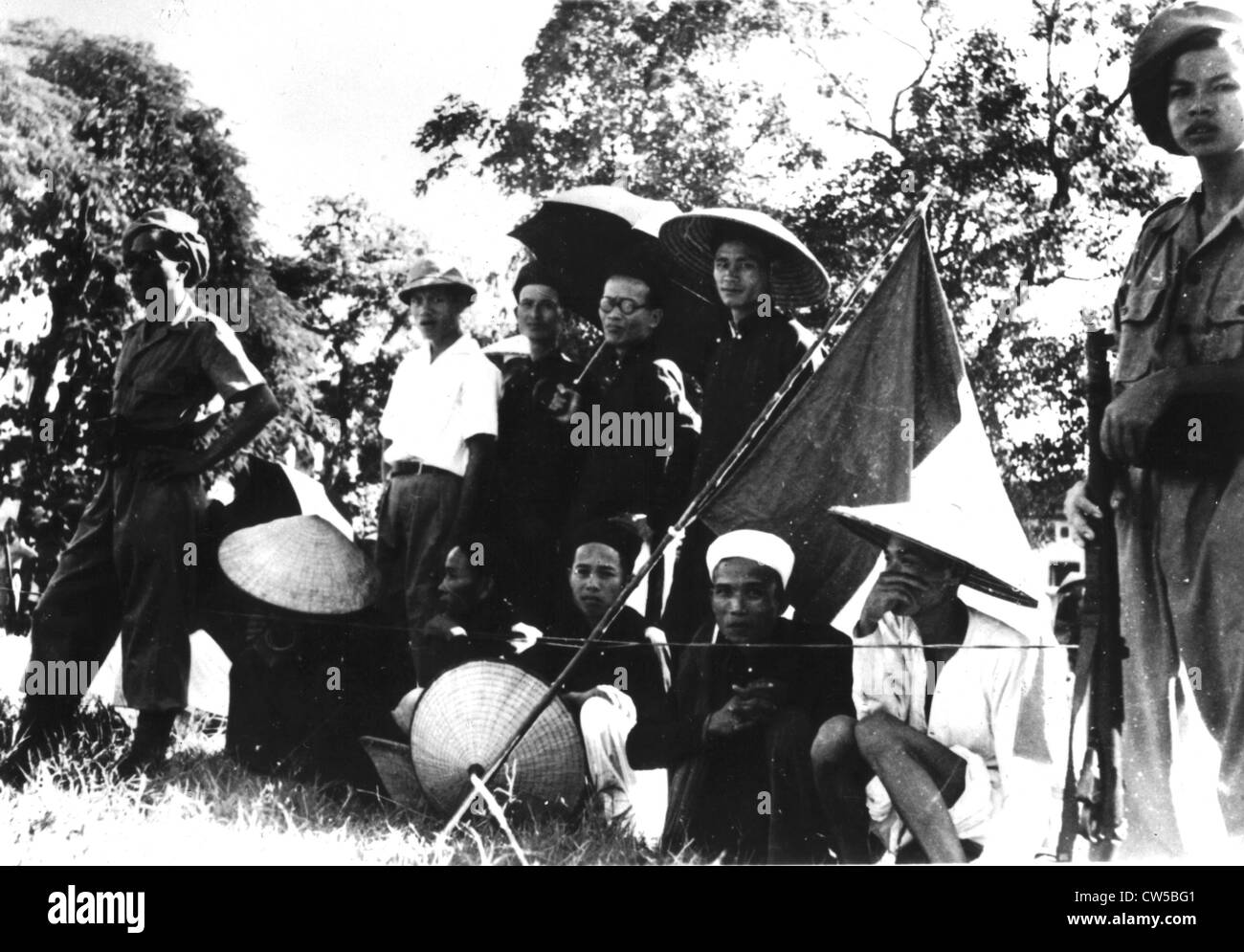 Vietnamesische Soldaten mit den französischen Truppen Stockfoto
