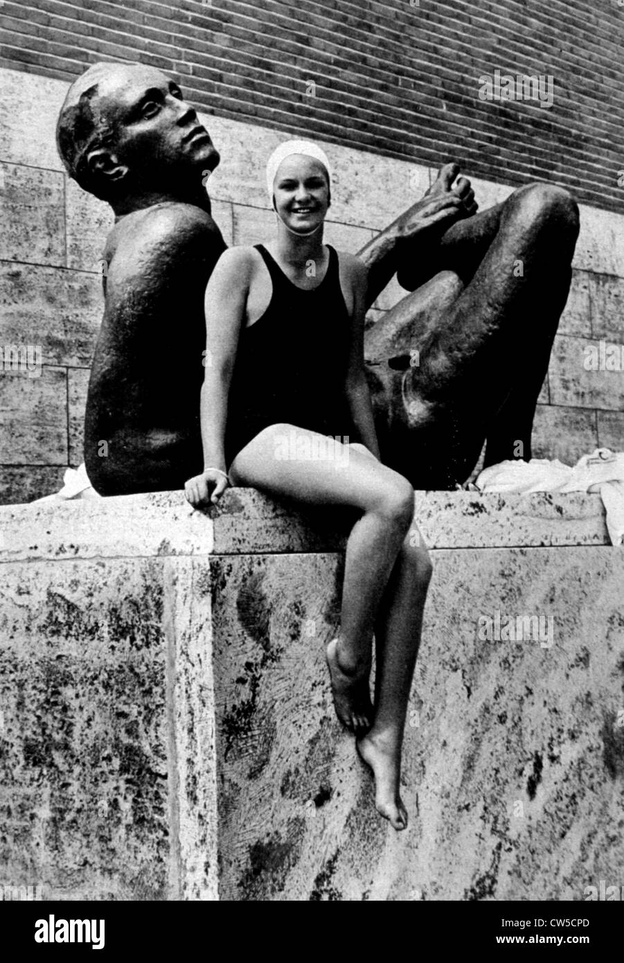 Berlin-Olympiade, Jeanette Campbell, Swimming champion Stockfoto