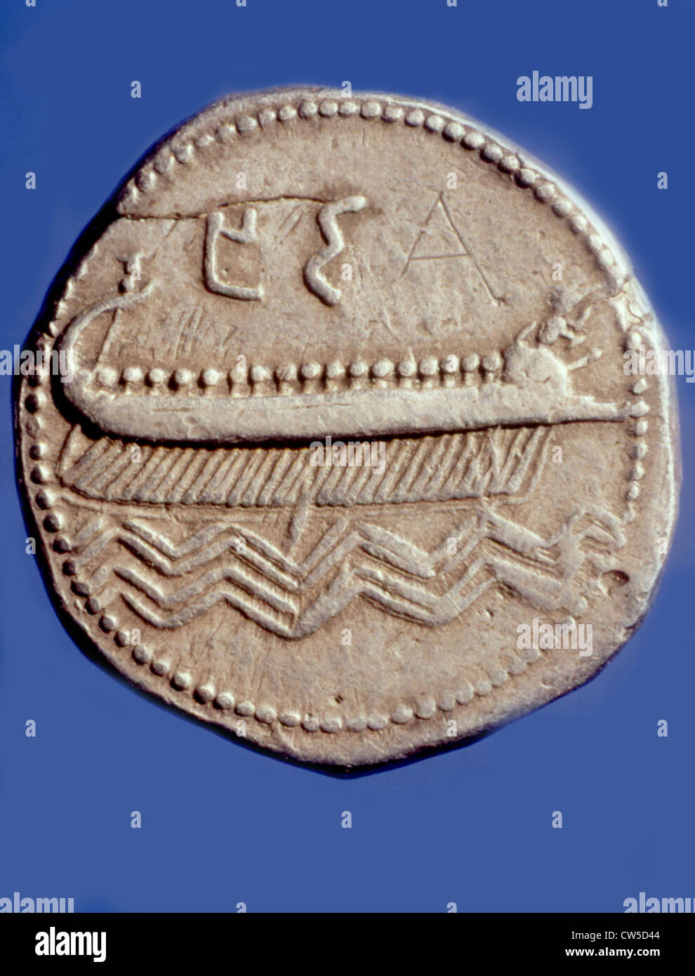 Phönizische Münze Stockfoto