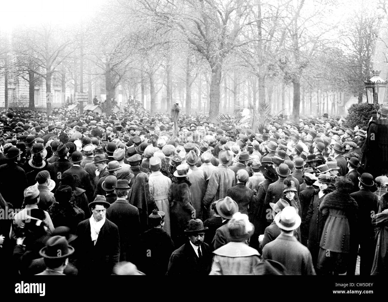 Paris, Demonstration in Gedenken an Jean Jaurès Stockfoto