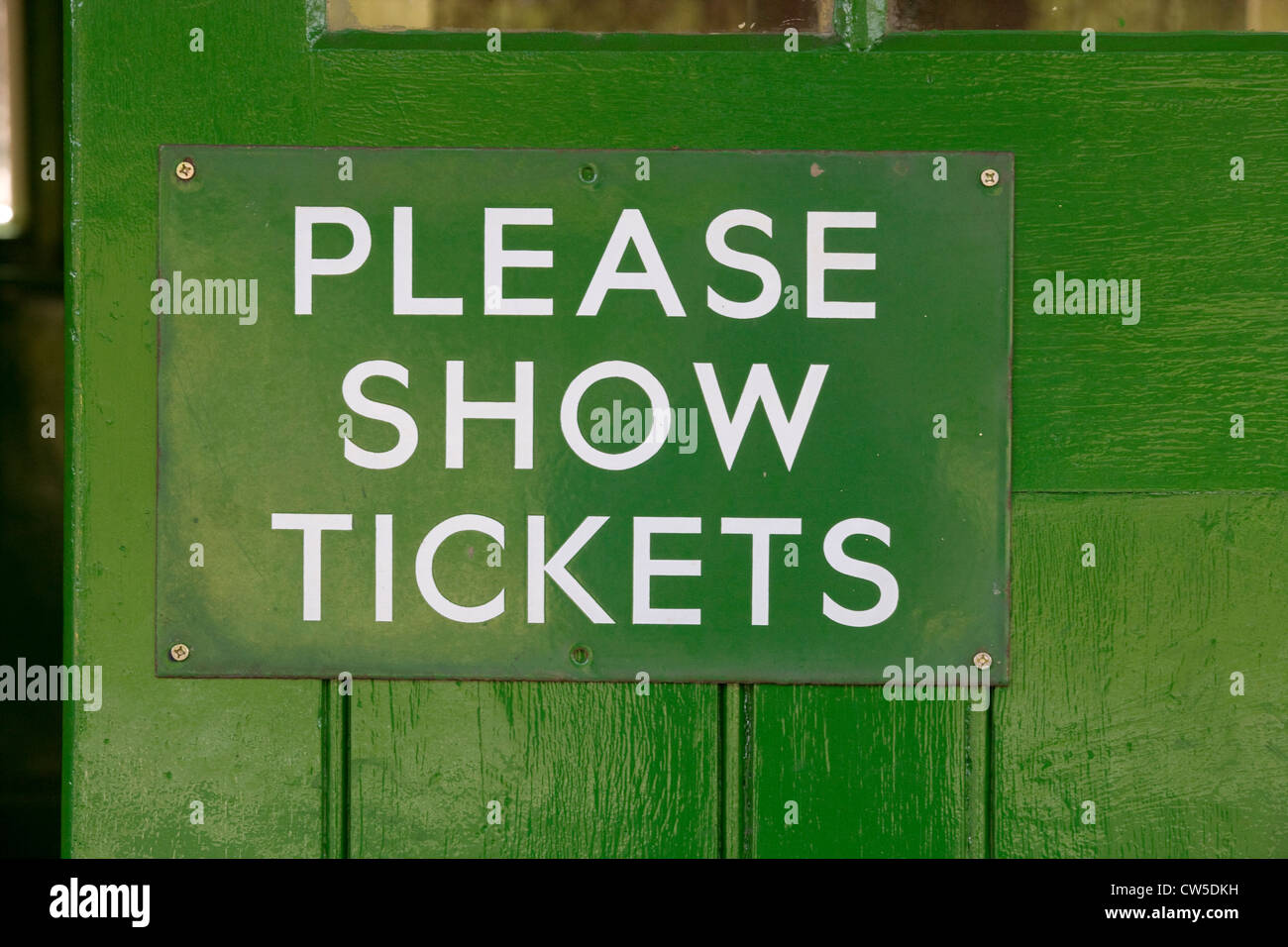 Brunnenkresse Konserven Steam Railway: ticket-Zeichen Stockfoto