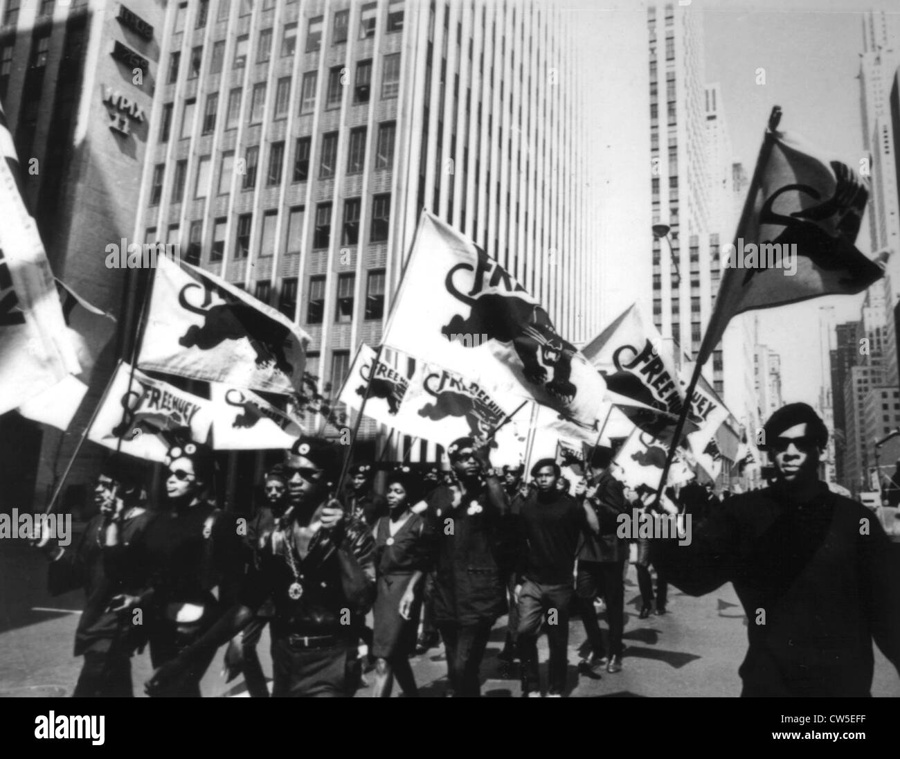 Black Panthers Demo Stockfoto