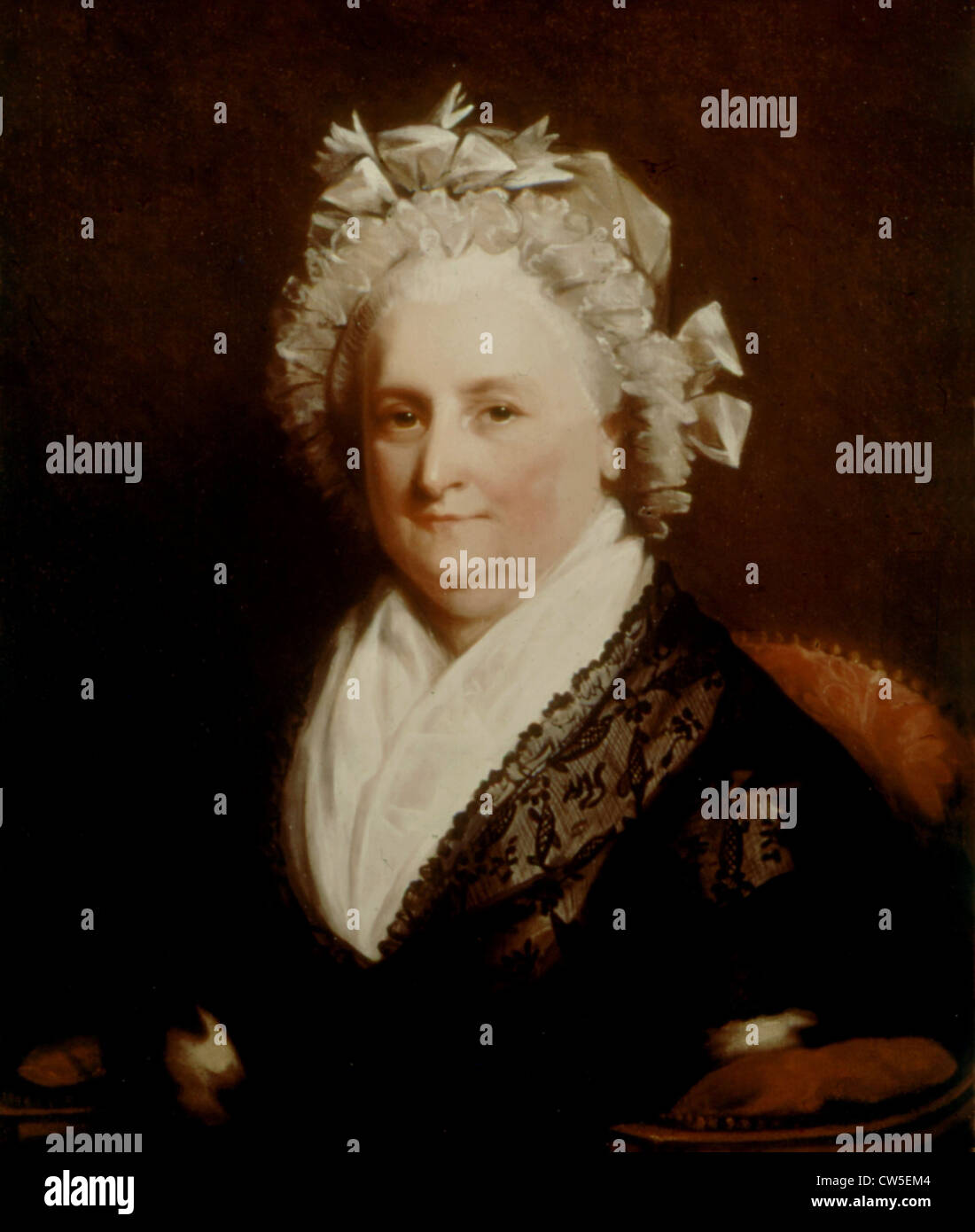 Anonym, Porträt von Martha Washington, Georges Washington Frau Stockfoto