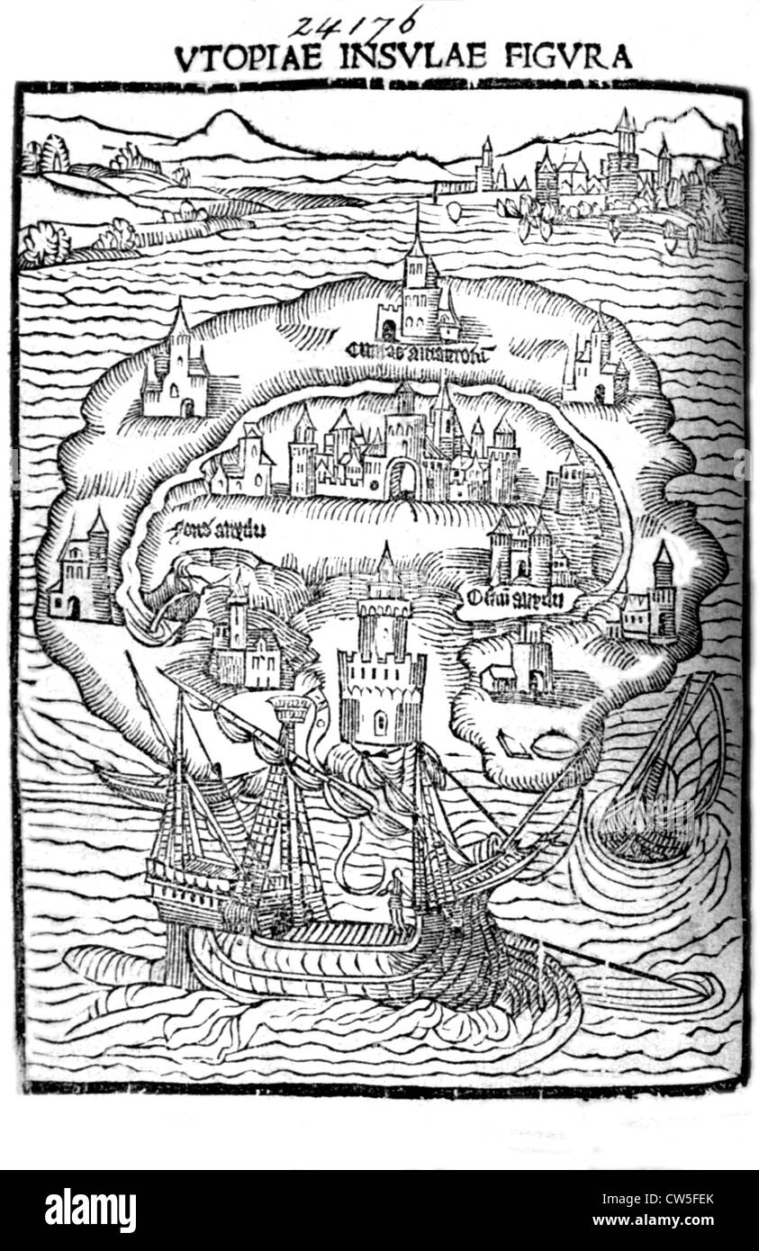 Utopia (geschrieben im Jahre 1516), Foto von Pierre Pitrou Stockfoto