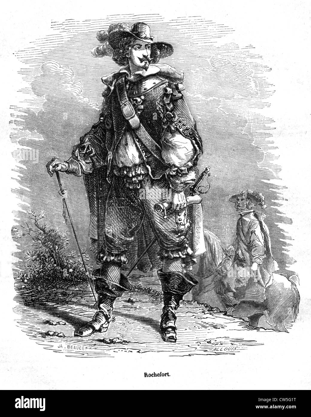 Die drei Musketiere, Herr de Rochefort Stockfoto