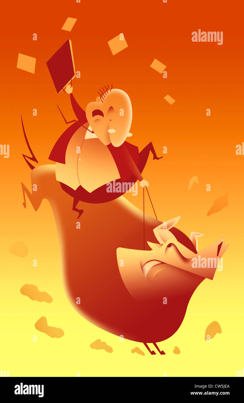 Riskantes Geschäft 2007 Charlie Hill (b.20th C. American) Computergrafik Stockfoto