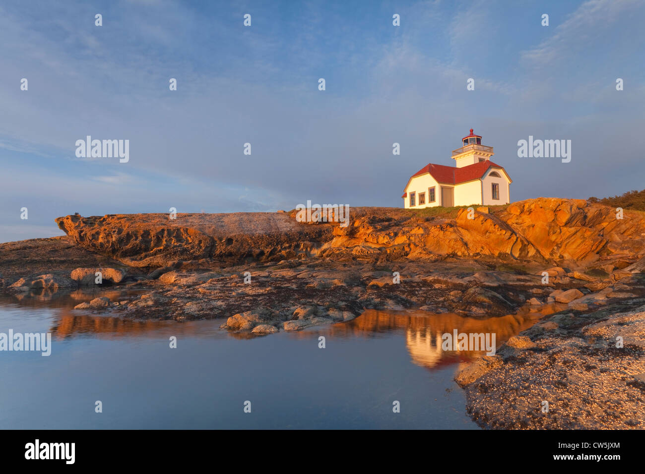 USA, Washington, San Juan Islands, Patos-Insel-Leuchtturm Stockfoto