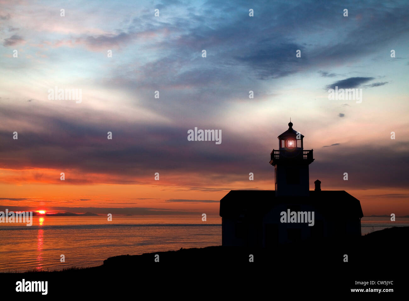 USA, Washington, San Juan Islands, Patos-Insel-Leuchtturm Stockfoto