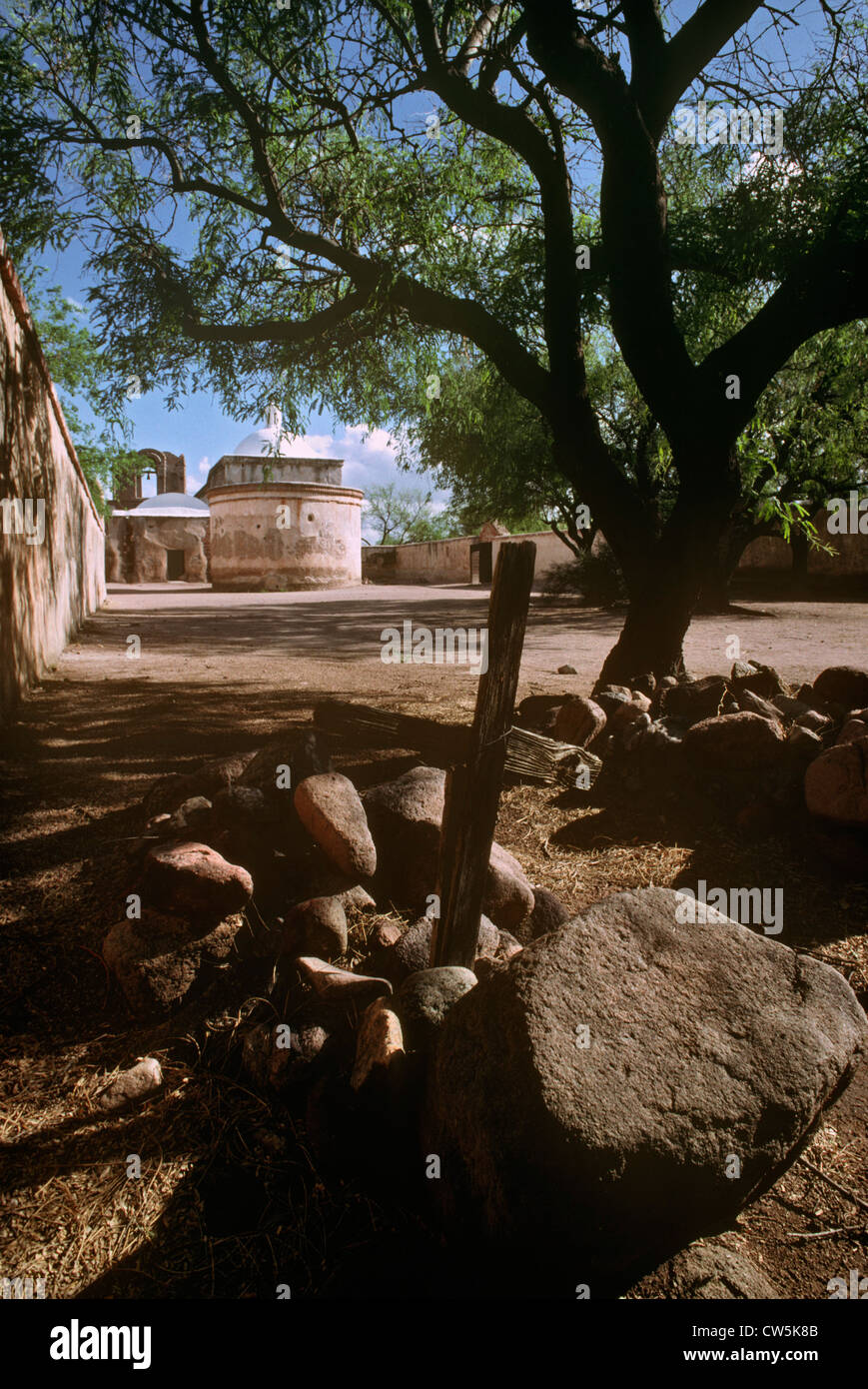 San José de Tumacacori, Franziskaner-Mission etwa 1828 in der erhaltenen Form aus. Tumacacori NP. Arizona Stockfoto