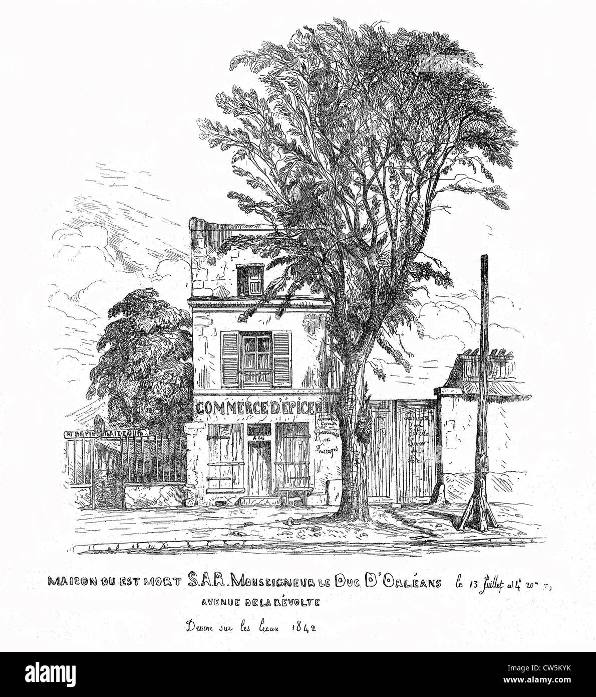 Les Morts Vont Vite: "M. le Duc et Madame la Duchesse d"Orléans" Stockfoto