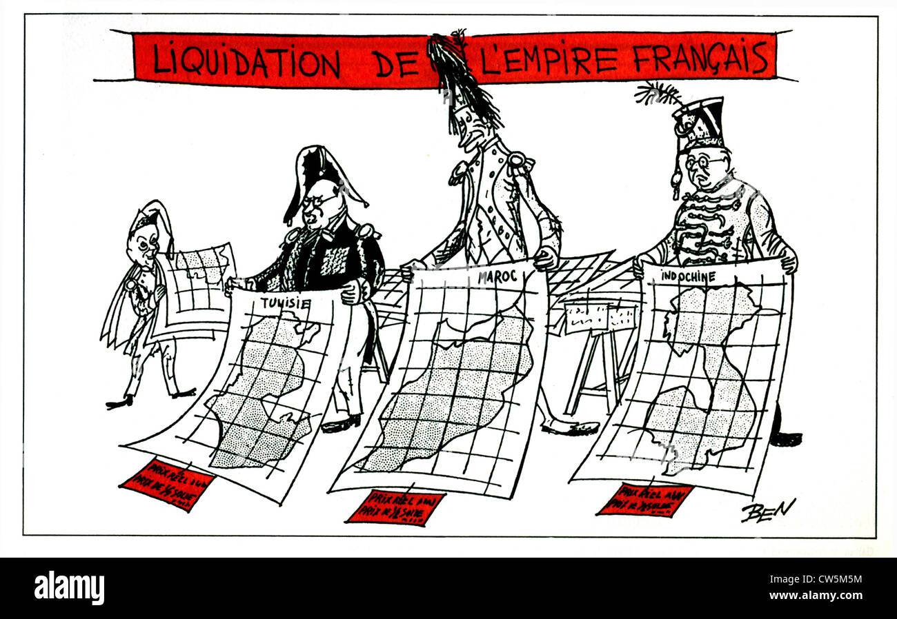 Karikatur: Halbe Verkaufspreis: Französisches Reich-Clearance Stockfoto