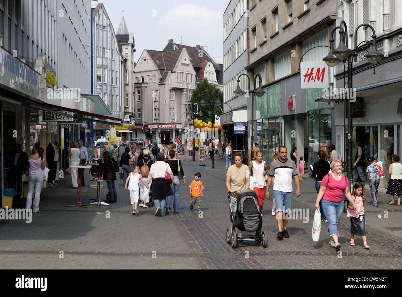 Bottrop, Fußgängerzone in der Innenstadt Stockfoto