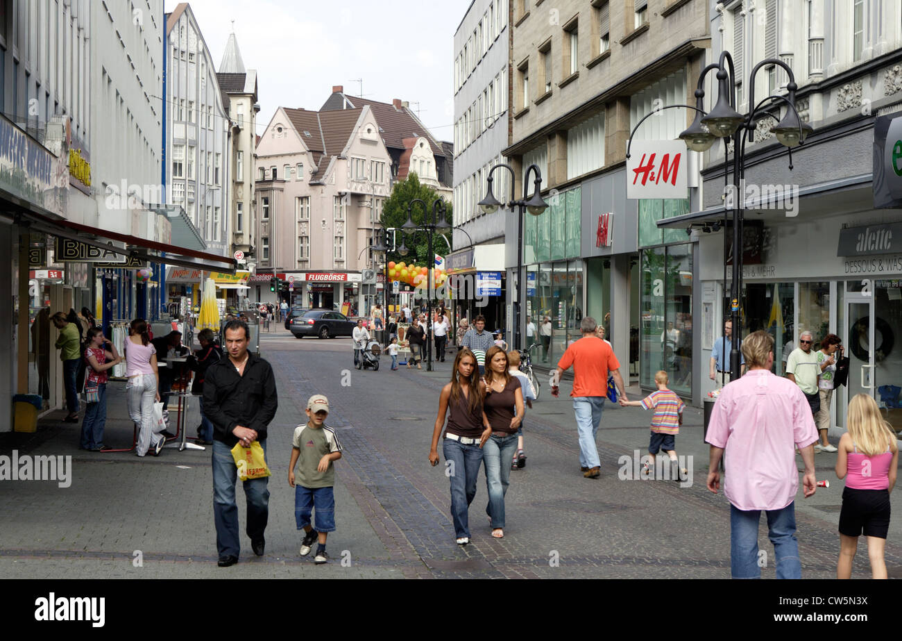 Bottrop, Fußgängerzone in der Innenstadt Stockfoto