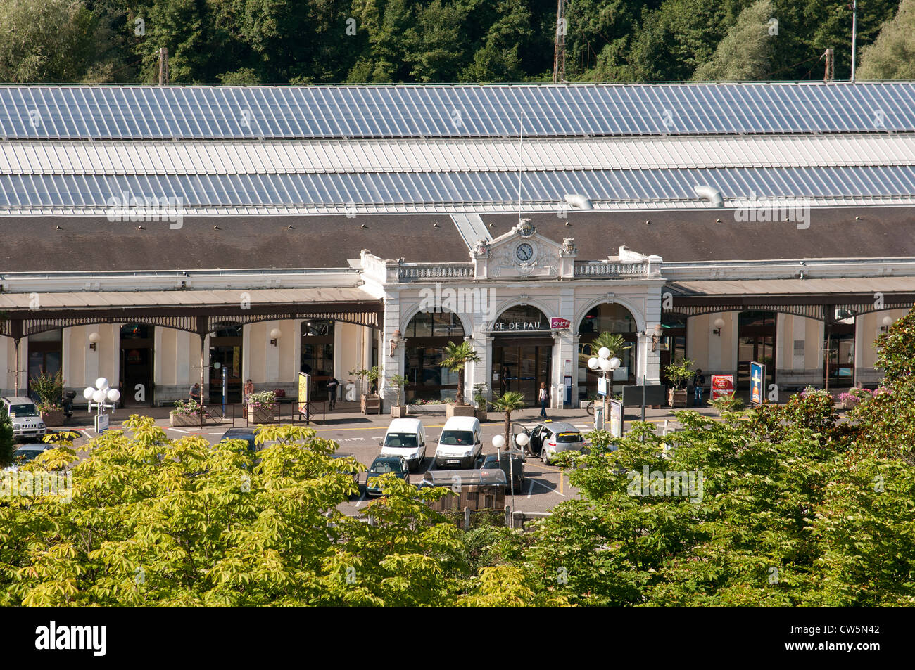 SNCF-Bahnhof von Pau Südwest-Frankreich Stockfoto